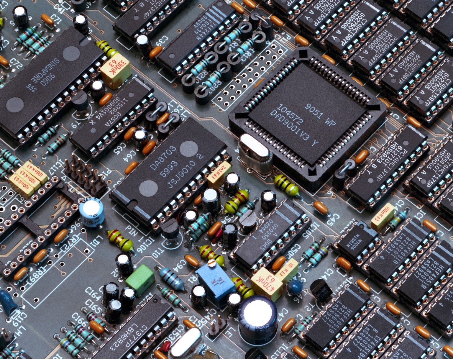 Macro circuit board photo