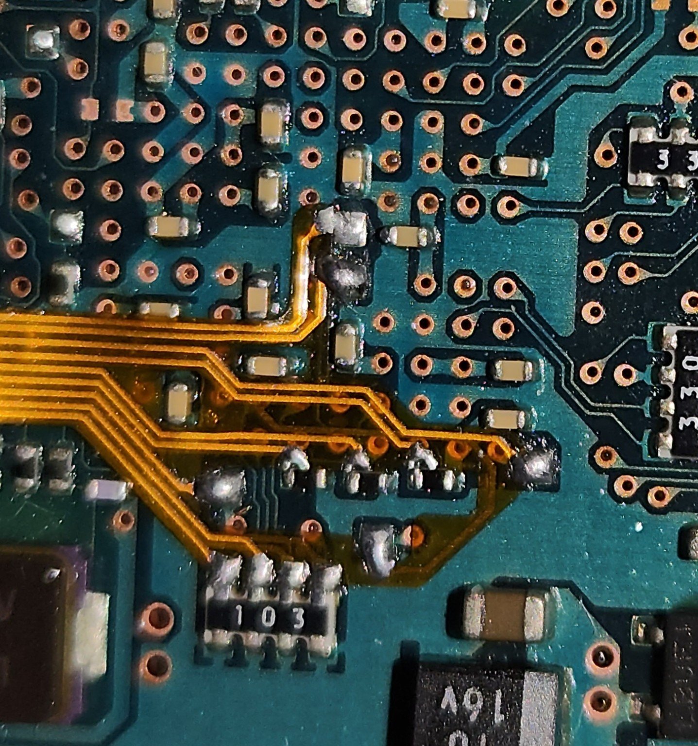 Close up of trace repair