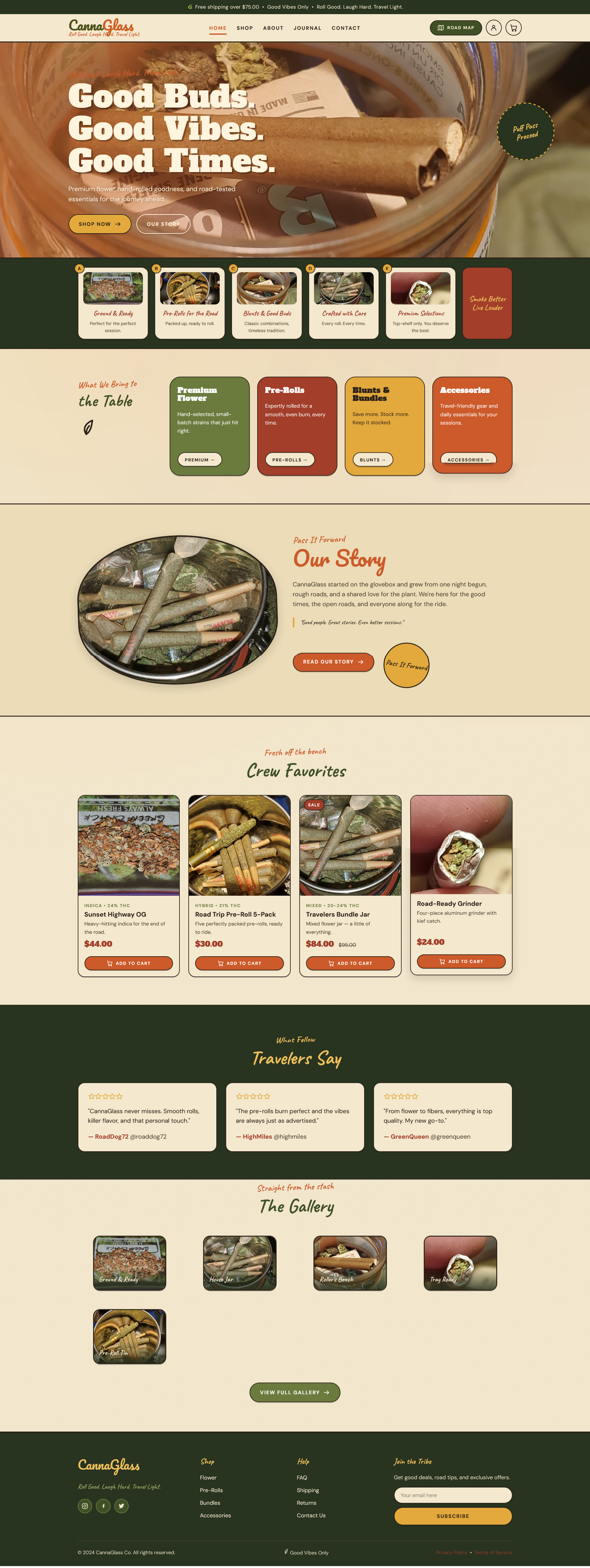 CannaGlass CMS preview
